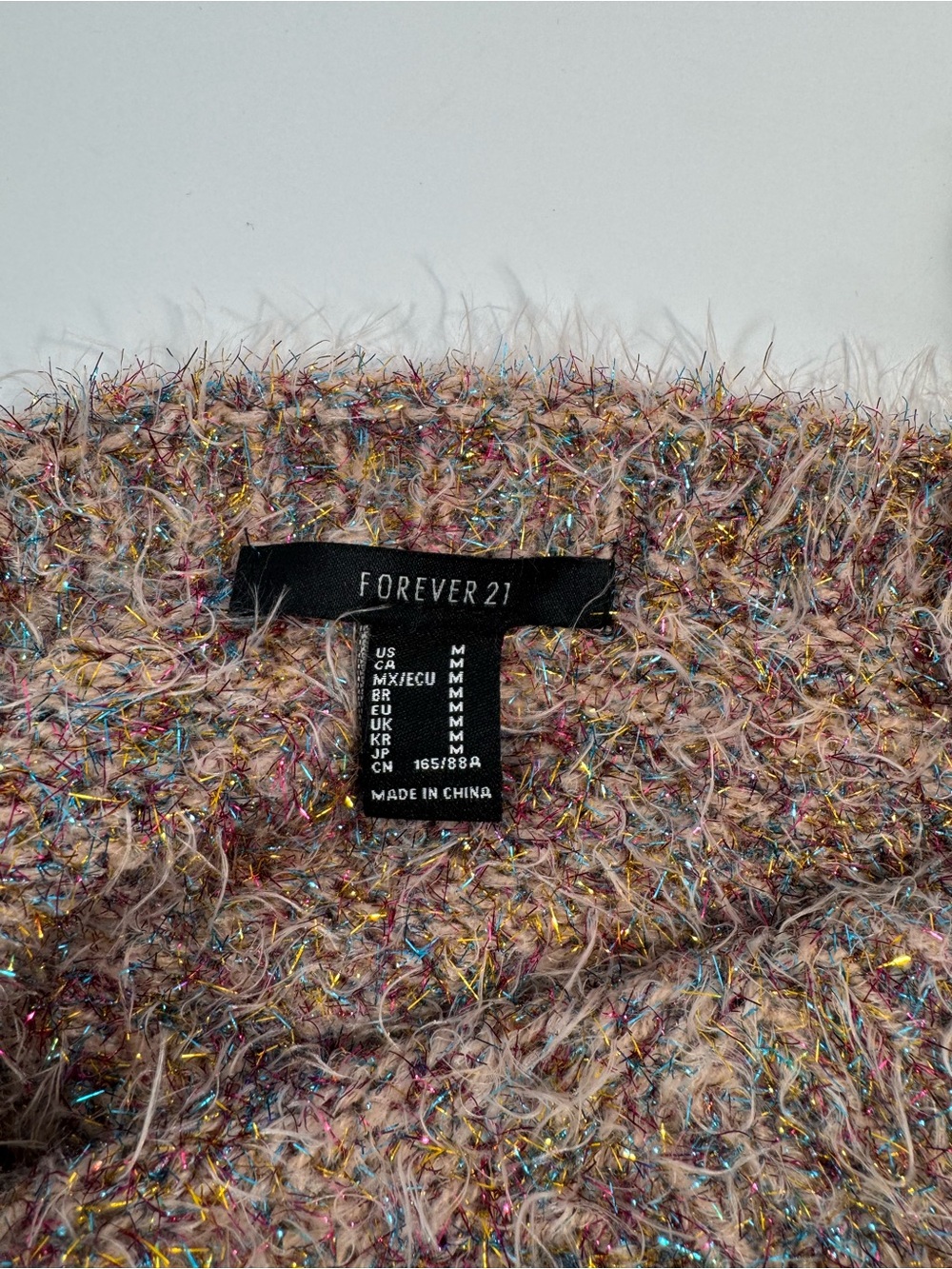 Forever 21 Metallic Multi-Color Fuzzy Crop Tank - Picture 5 of 12